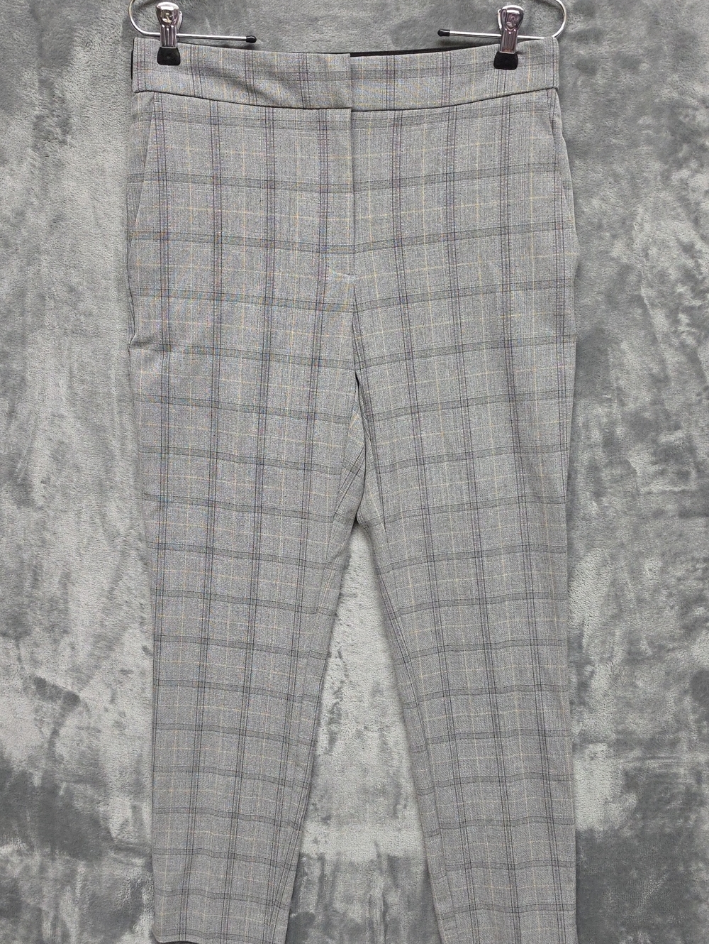 Zara Women's Gray Plaid Ankle Pants Sz Large
